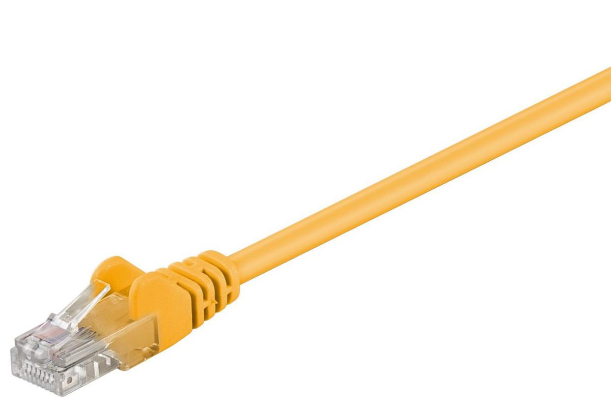 U/UTP CAT5e 0.25M Yellow PVC