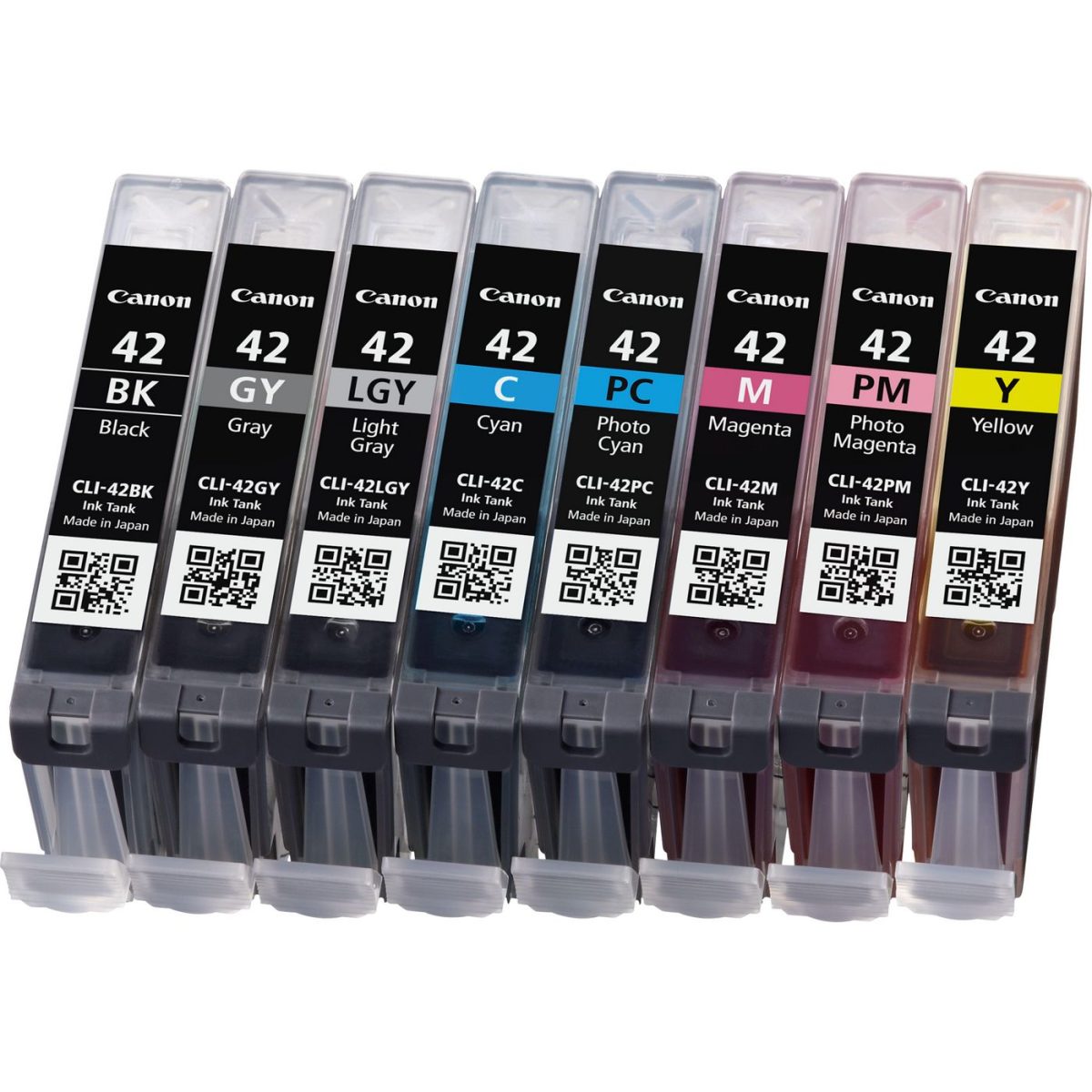 Canon CLI-42 BK/GY/LG/C/M/Y/PC/PM Multipack - 8 - grijs, geel, cyaan, magenta, lichtgrijs, fotocyaan, fotomagenta - origineel - inkttank - voor PIXMA PRO-100, PRO-100S, PIXUS PRO-100
