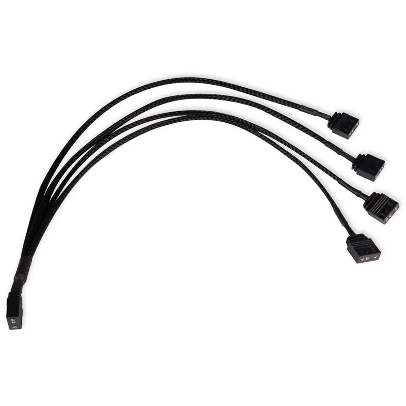 Alphacool Y-Splitter aRGB 3-pin to 4x 3-pin 30cm - black