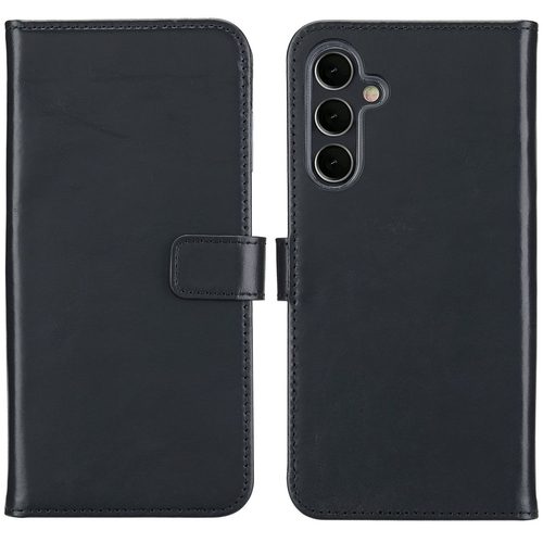 Selencia Echt Leren Bookcase voor de Samsung Galaxy A16 - Zwart