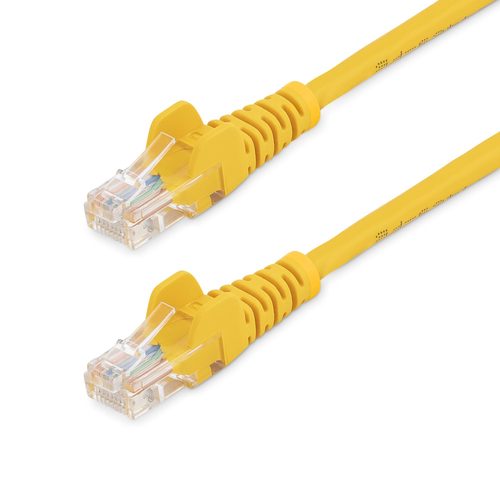 Startech 5m Cat5e Ethernet netwerkkabel met snagless RJ45 connectors - UTP kabel 5 m geel - Netwerkkabel - RJ-45 (M) naar RJ-45 (M) - 5 m - UTP - CAT 5e - zonder haken, met strengen - geel