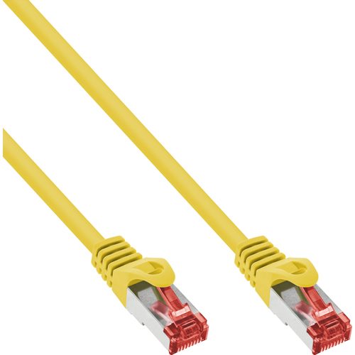 InLine Patchkabel - S/FTP (PiMf) - Cat.6 - halogenfrei - Kupfer - gelb - 7,5m