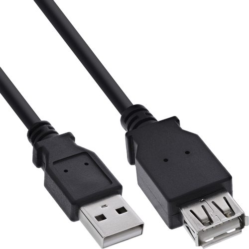 InLine USB 2.0 Verl?ngerung - Stecker / Buchse - Typ A - schwarz - 0,5m