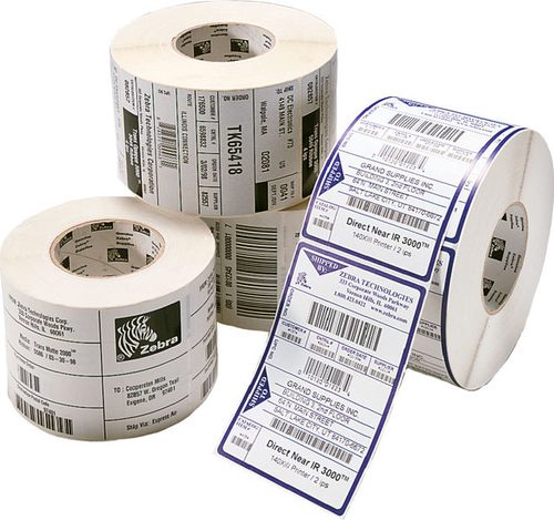 Labels, Zebra, normaal papier, Z-Perform 1000T, B: 39.29 mm, H: 25.4 mm, D: 200 mm, K: 76 mm