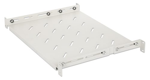 INTELLINET 19" Fachboden variable Schienen 350mm tief grau